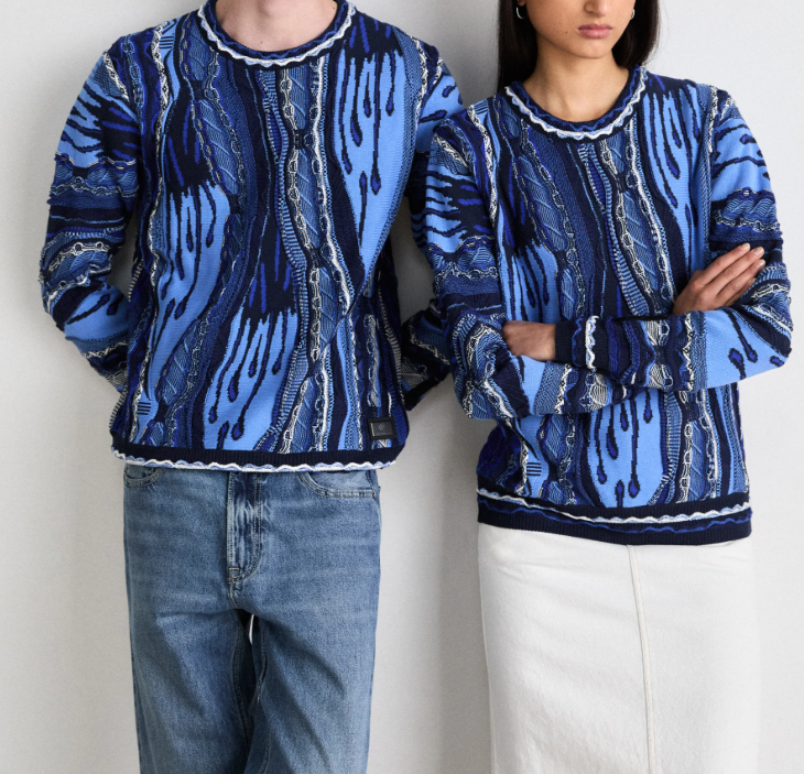 Carlo Colucci Пуловер - Navy Blue 3D Knit