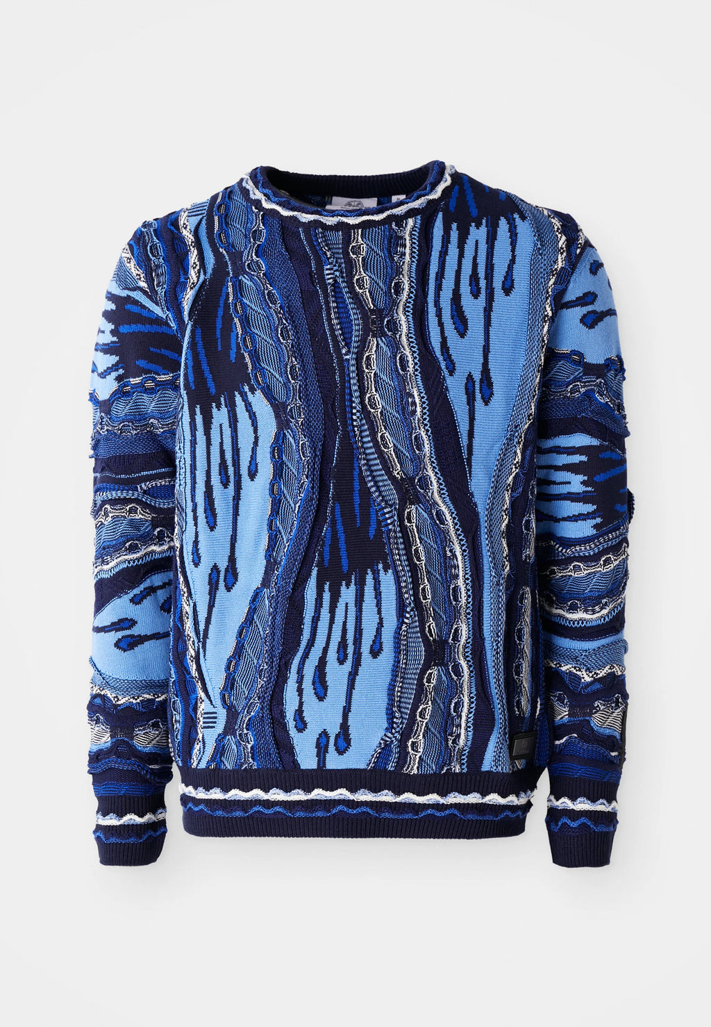 Carlo Colucci Пуловер - Navy Blue 3D Knit