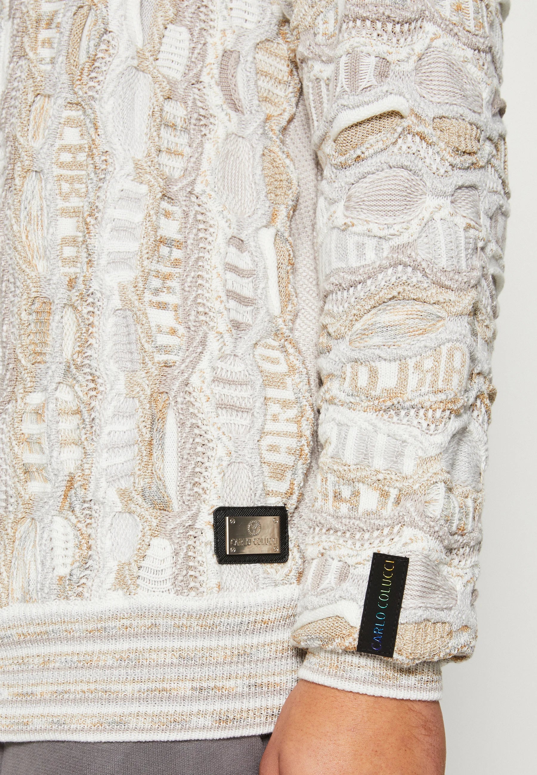 Carlo Colucci - Пуловер Beige/Grey/Brown