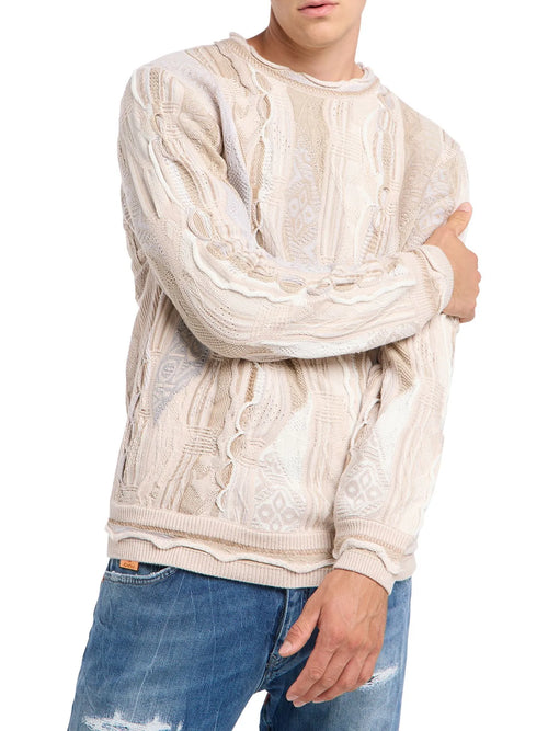 Carlo Colucci - Пуловер Beige Logo-Knit