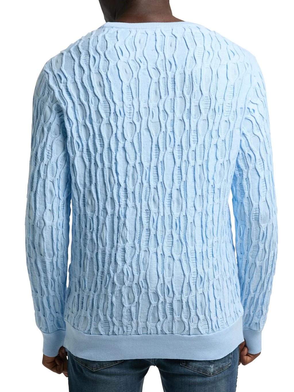 Carlo Colucci - Жакардов пуловер Baby Blue