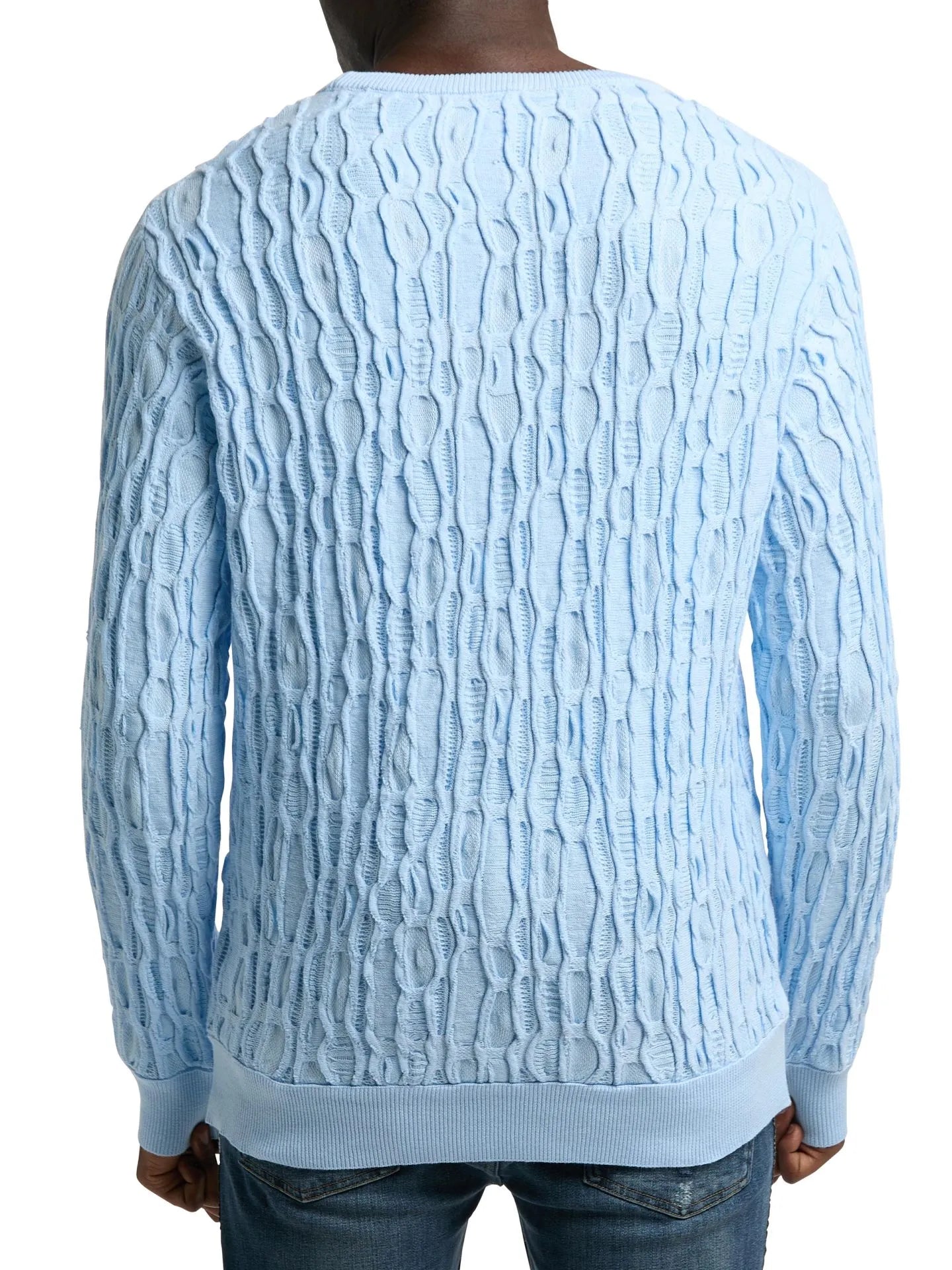 Carlo Colucci - Жакардов пуловер Baby Blue